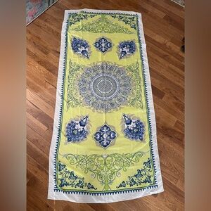 Zara Vibrant Yellow and Blue Mandala Scarf